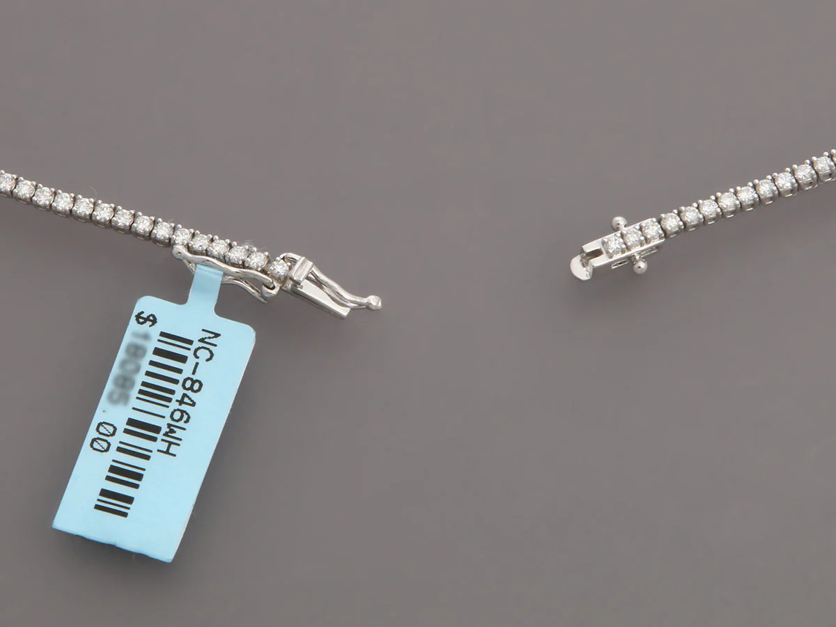 14K White Gold 3.87-Carat Diamond Eternity Necklace - Image 3