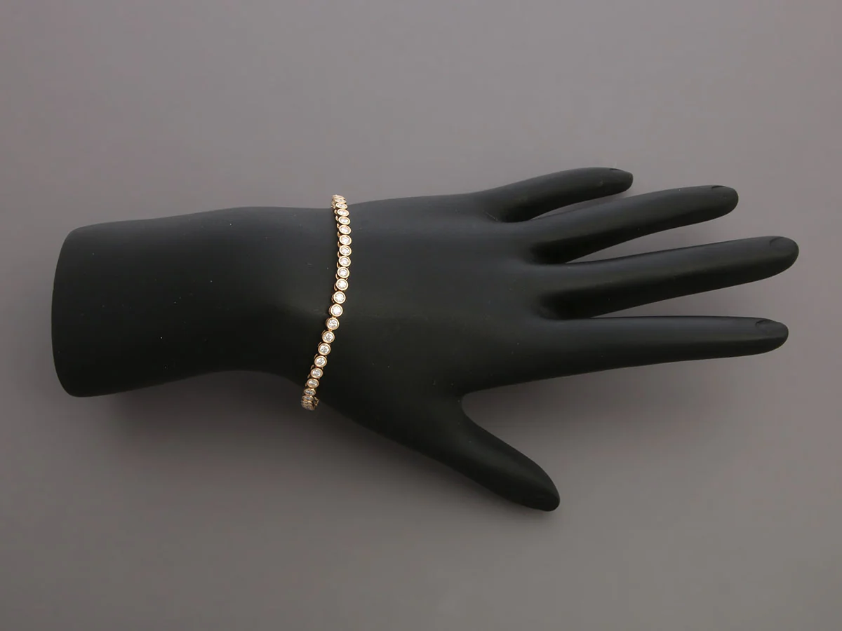 14K Yellow Gold 2.70-Carat Diamond Bracelet - Image 5