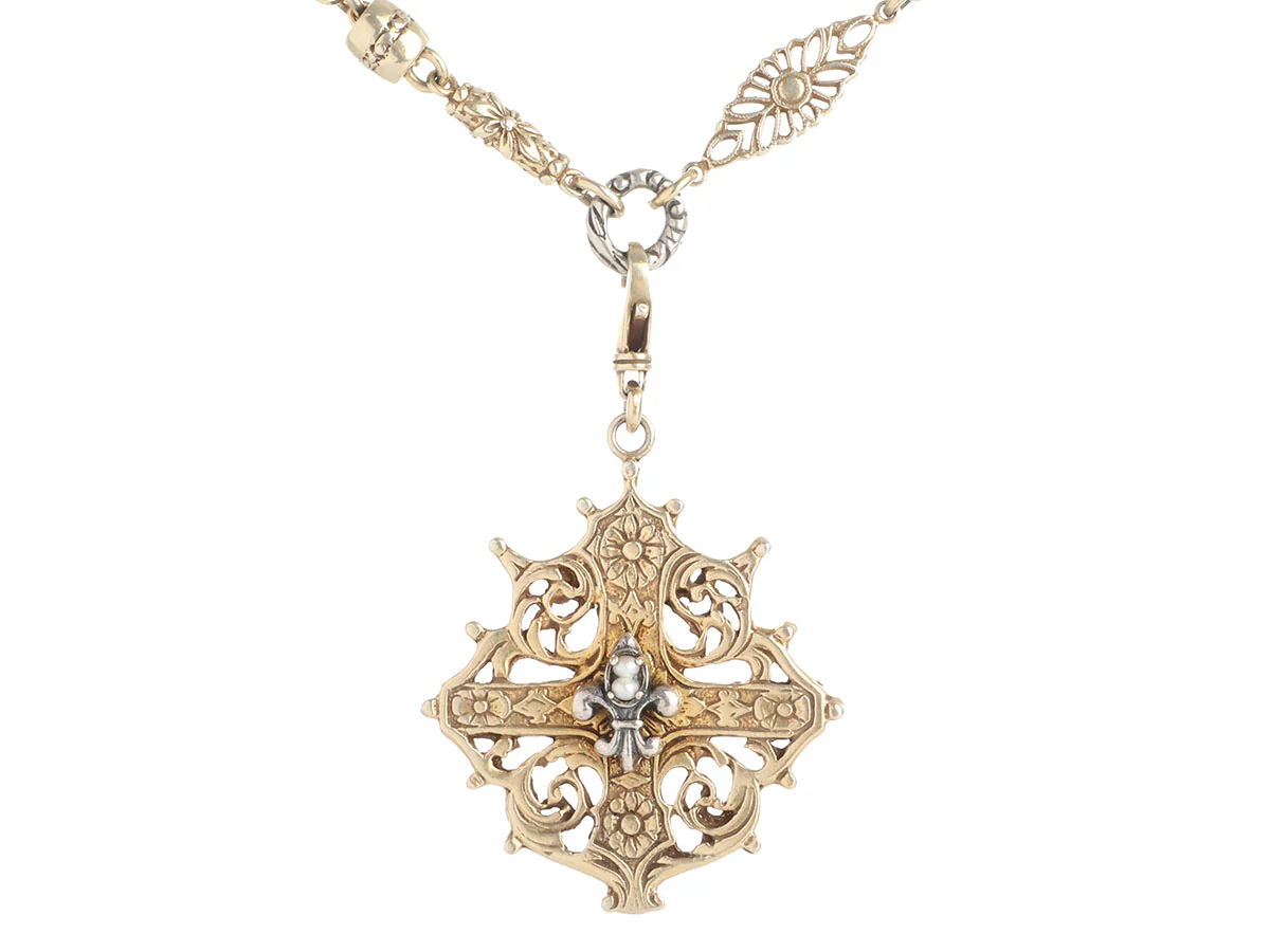 Alana Leigh Two-Tone Long Pendant Necklace