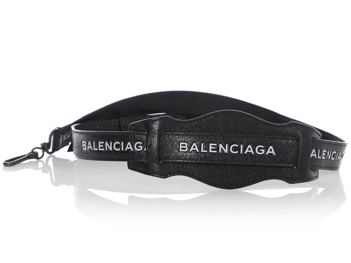 Balenciaga Black Logo Shoulder Strap - Image 3