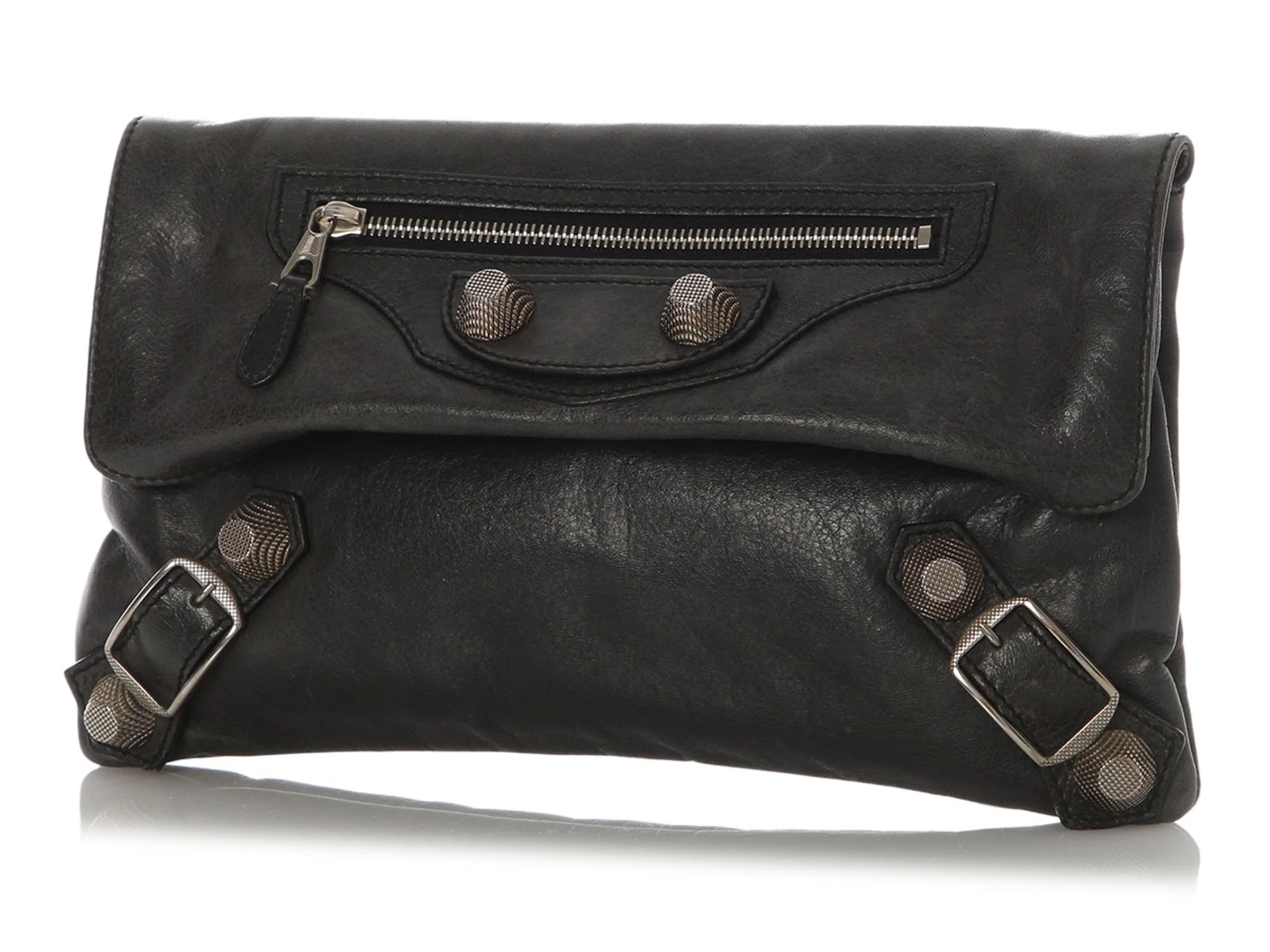 Balenciaga 2008 Graphite Agneau Giant 21 Envelope Clutch - Image 2