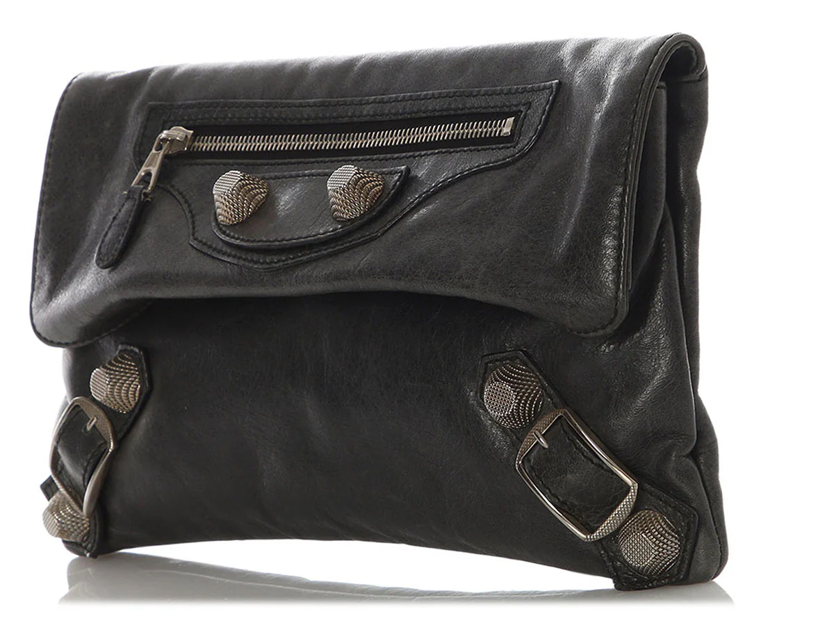 Balenciaga 2008 Graphite Agneau Giant 21 Envelope Clutch - Image 3