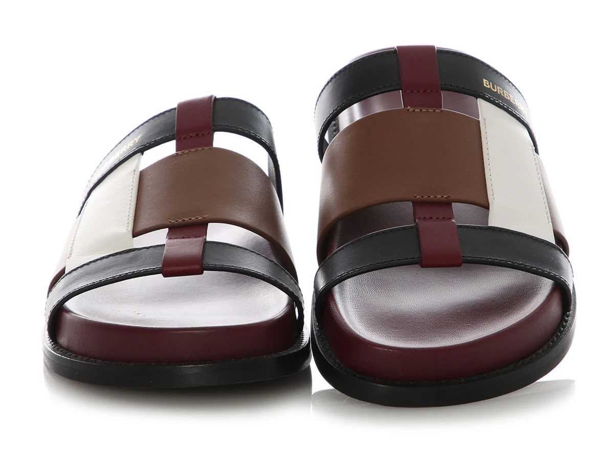 Burberry Dark Birch Colorblocked Thelma Sandals - Image 2