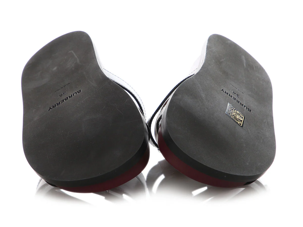 Burberry Dark Birch Colorblocked Thelma Sandals - Image 6