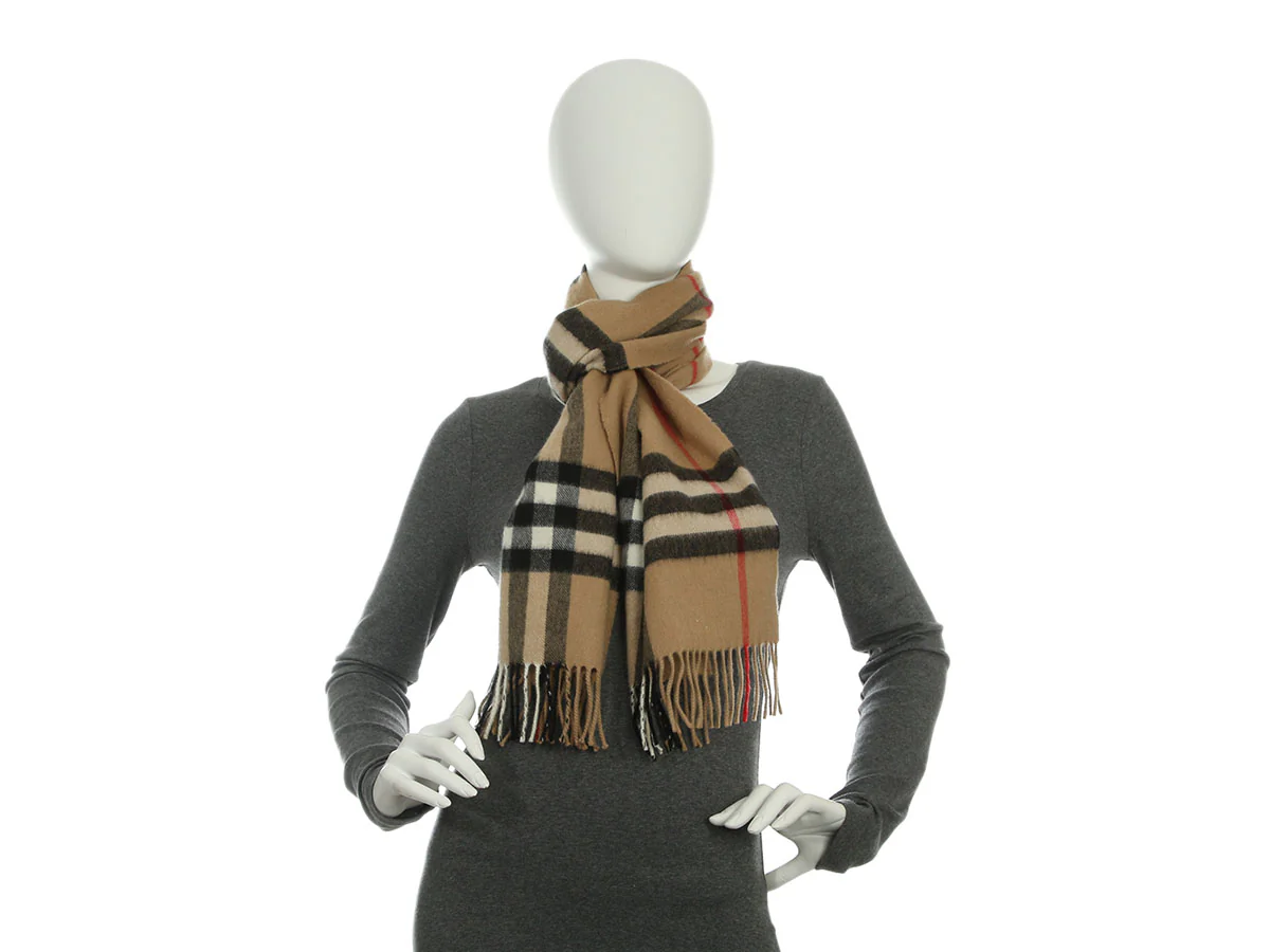 Burberry Giant Check Cashmere Scarf - Image 4