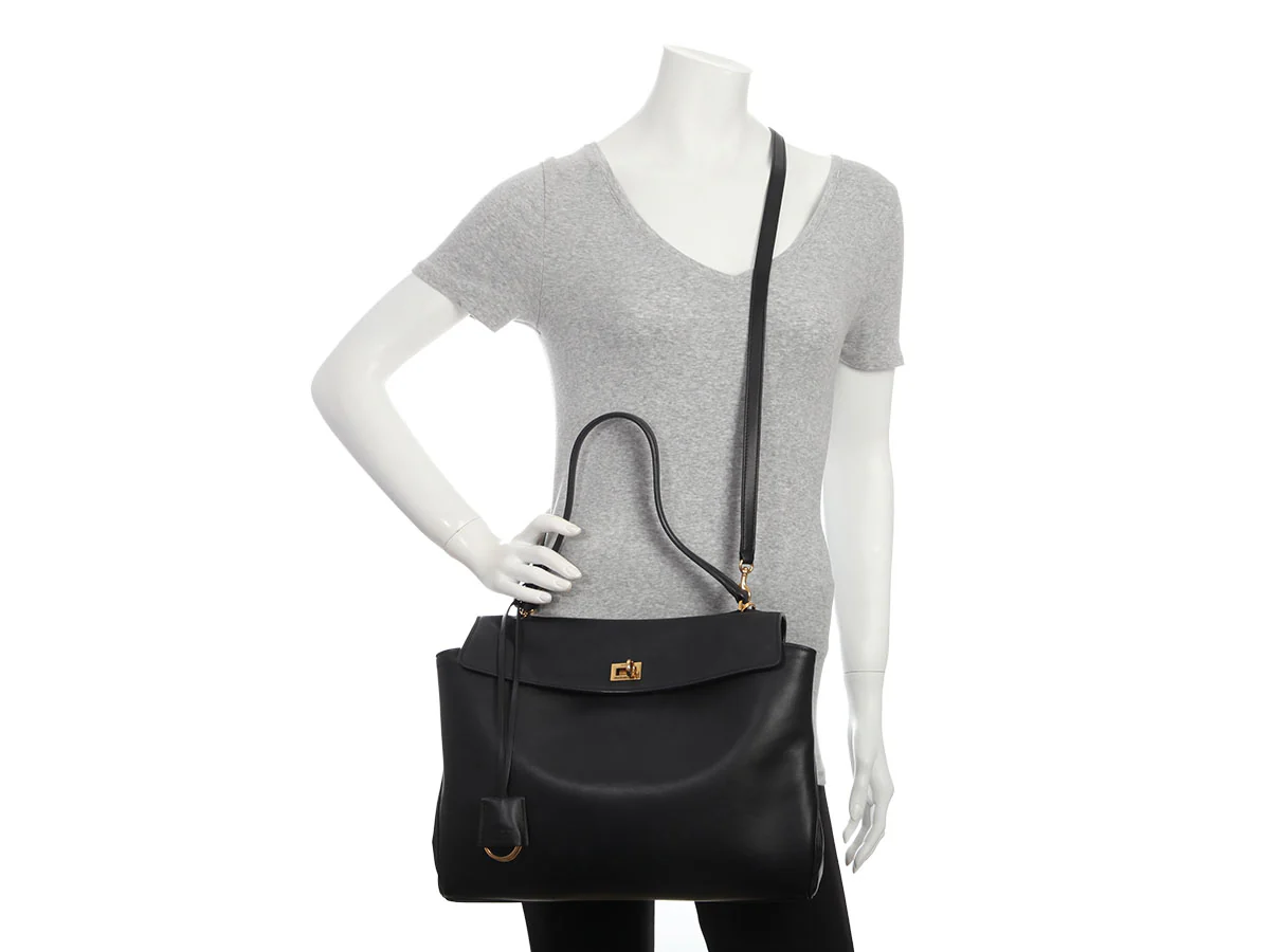 Balenciaga Medium Black Calfskin Rodeo - Image 9