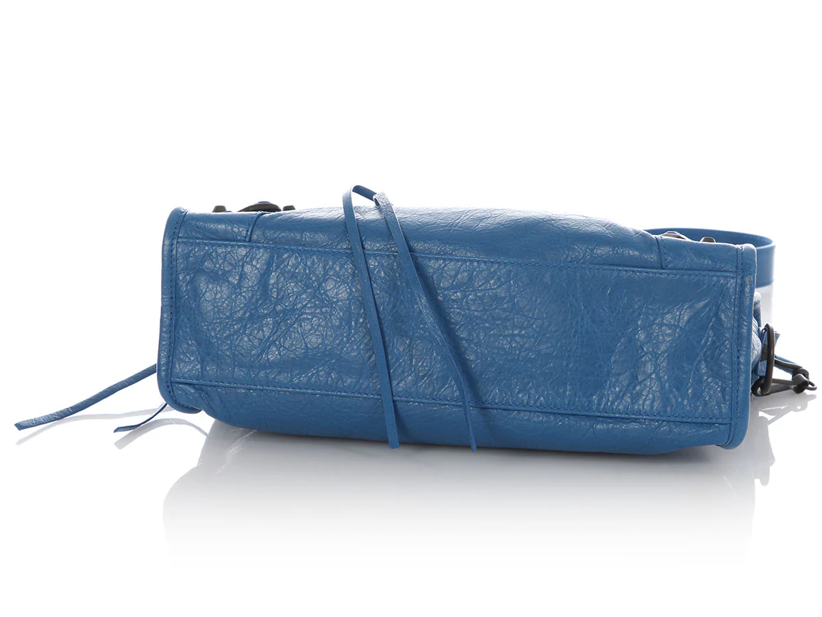 Balenciaga Small Denim Blue Leather Le City - Image 6