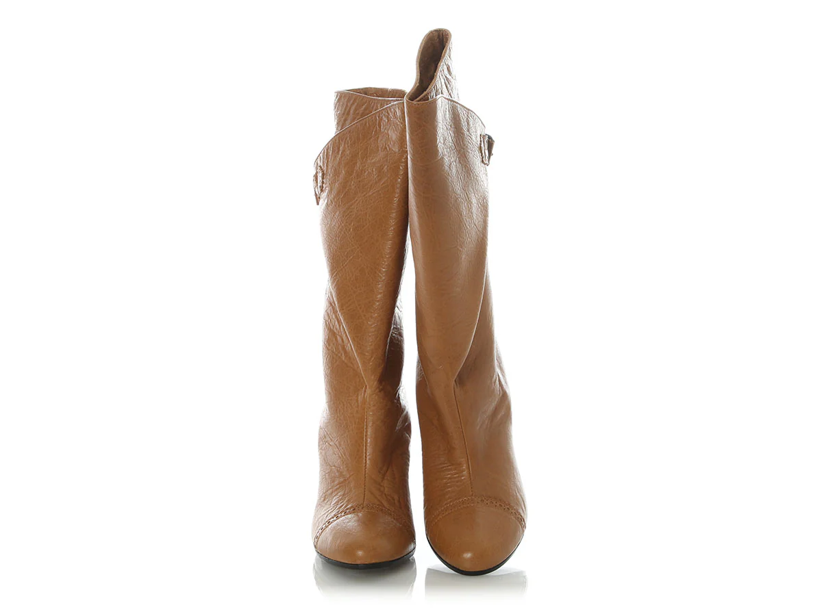 Balenciaga Cumin Brogues Wedge Boots - Image 2