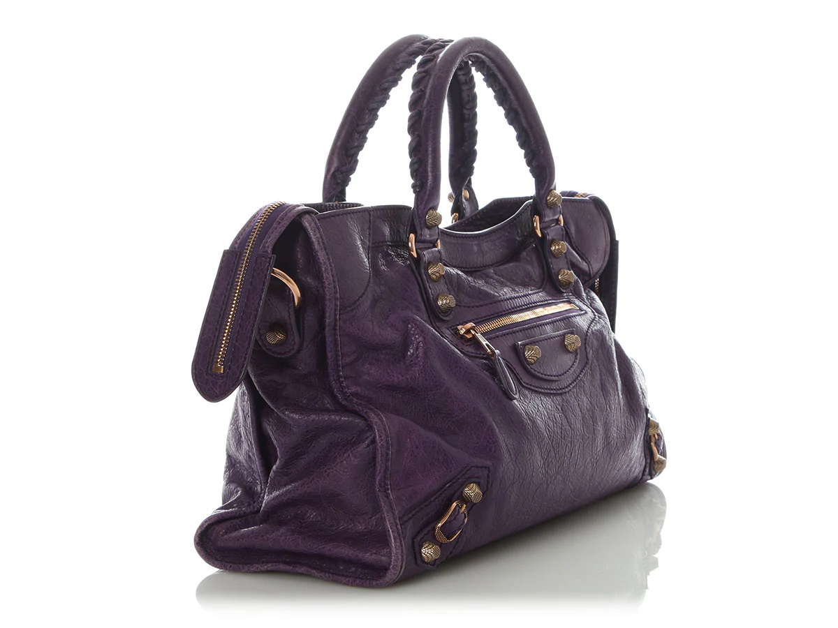 Balenciaga 2012 Dark Violet Agneau Giant 12 City - Image 5