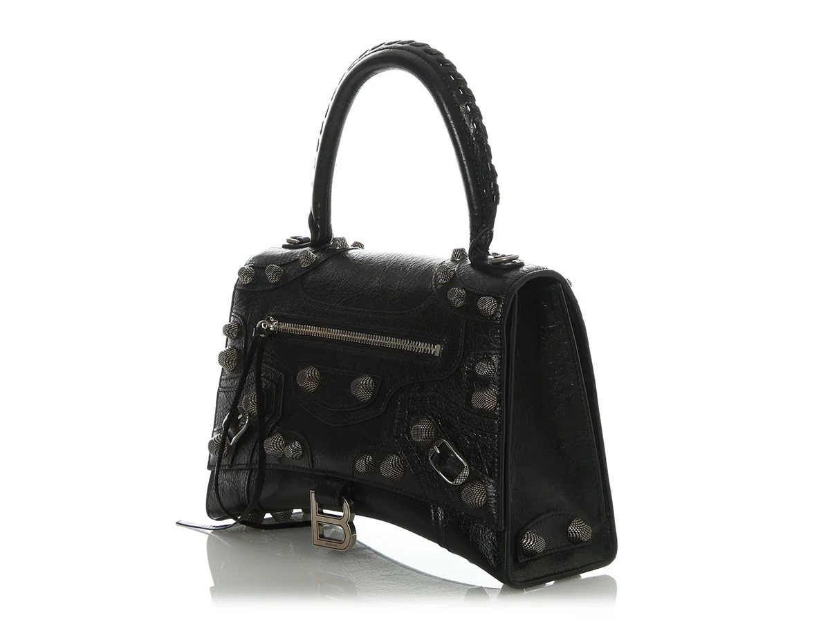 Balenciaga Small Black Hourglass x Le Cagole Top Handle Bag - Image 3