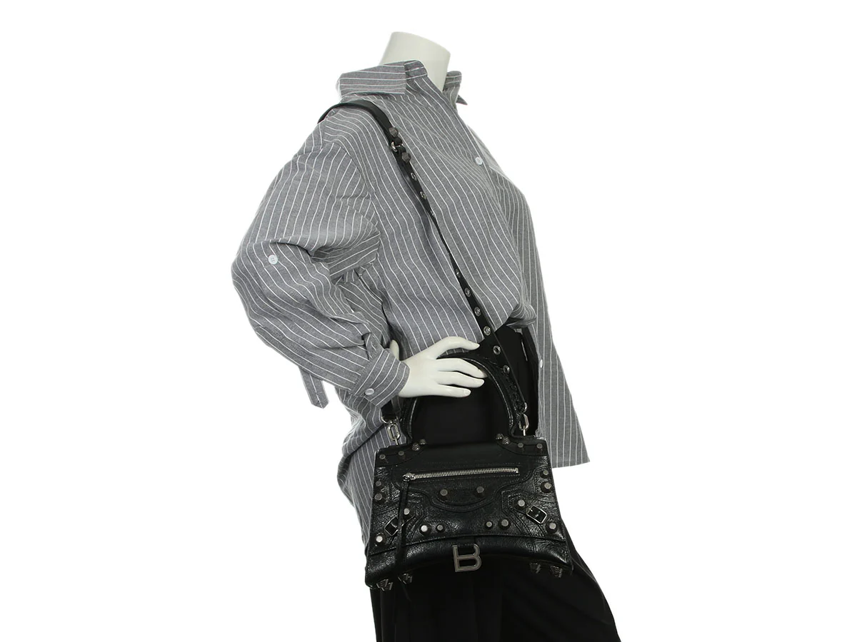 Balenciaga Small Black Hourglass x Le Cagole Top Handle Bag - Image 9