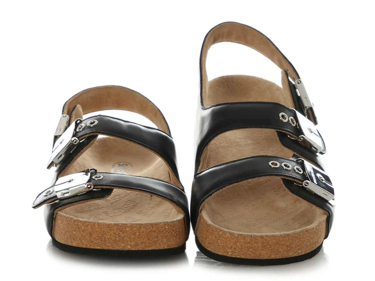 Balenciaga x Scholl Black Slingback Sandals - Image 2
