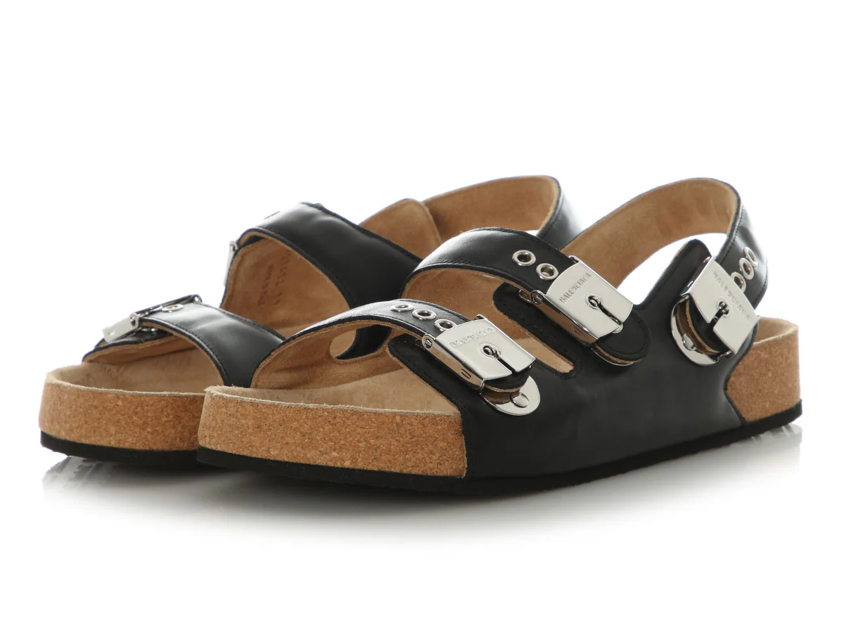 Balenciaga x Scholl Black Slingback Sandals - Image 3