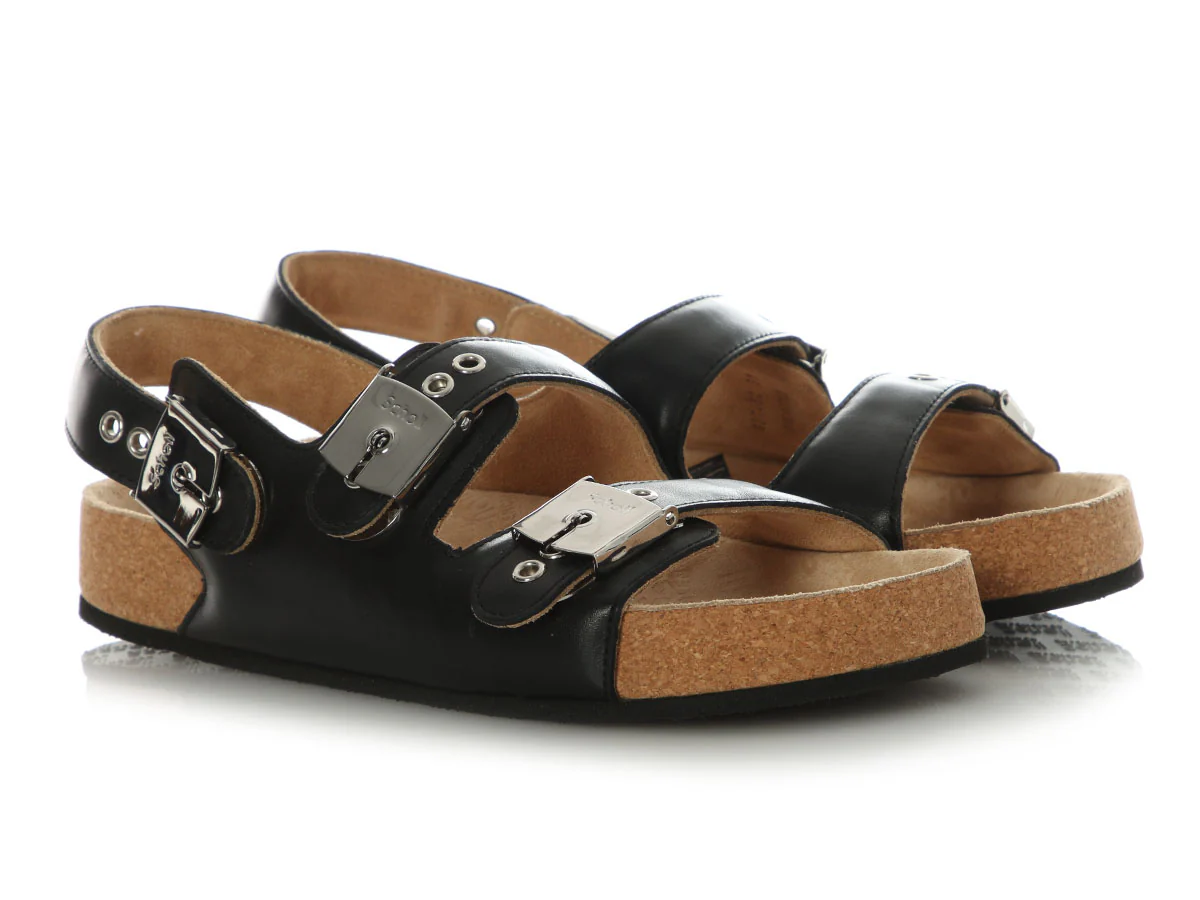 Balenciaga x Scholl Black Slingback Sandals - Image 5