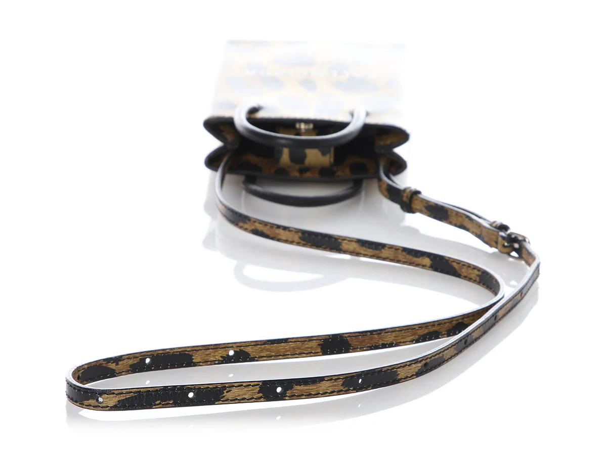 Balenciaga Leopard Print Smooth Calfskin Shipping Phone Bag - Image 7