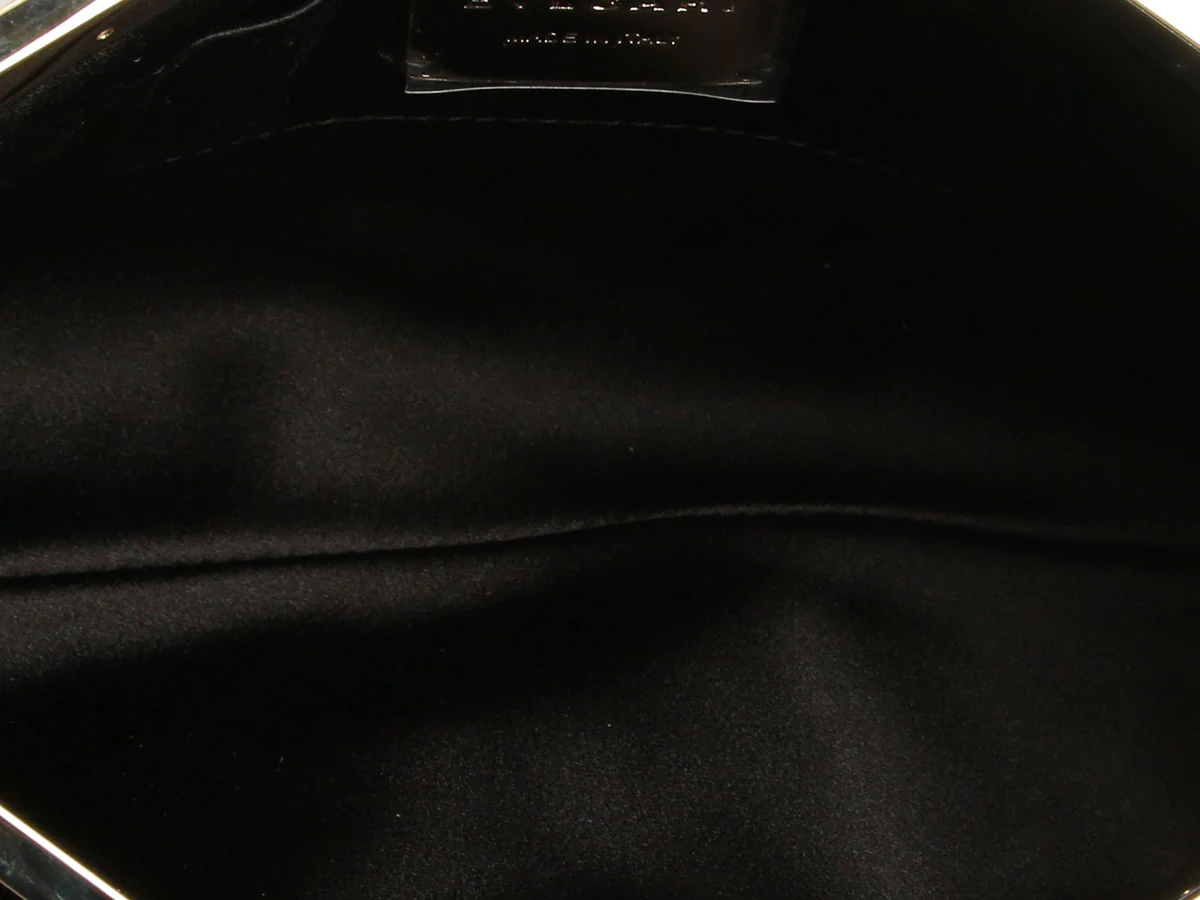 Bulgari Black Plissé Leather Evening Bag - Image 8