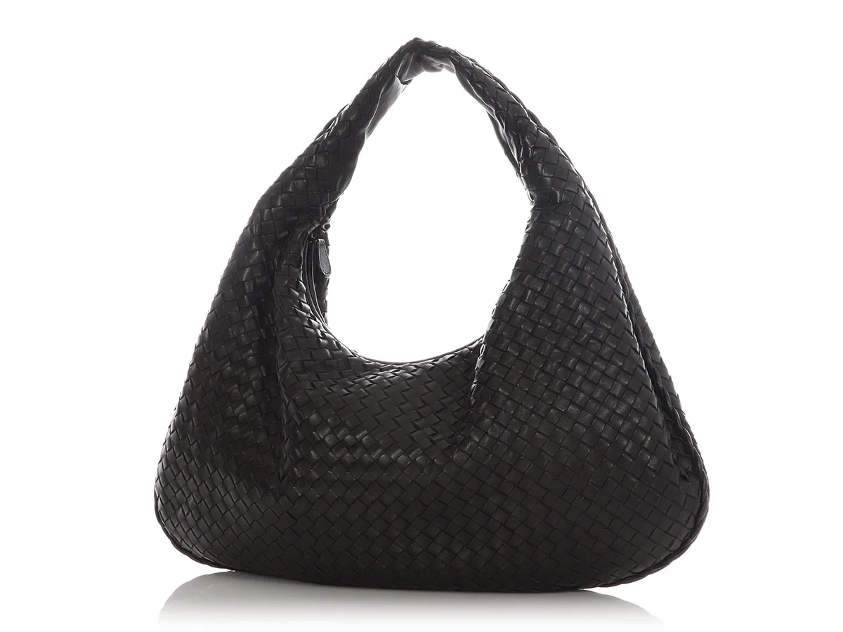 Bottega Veneta Medium Black Veneta Hobo - Image 2