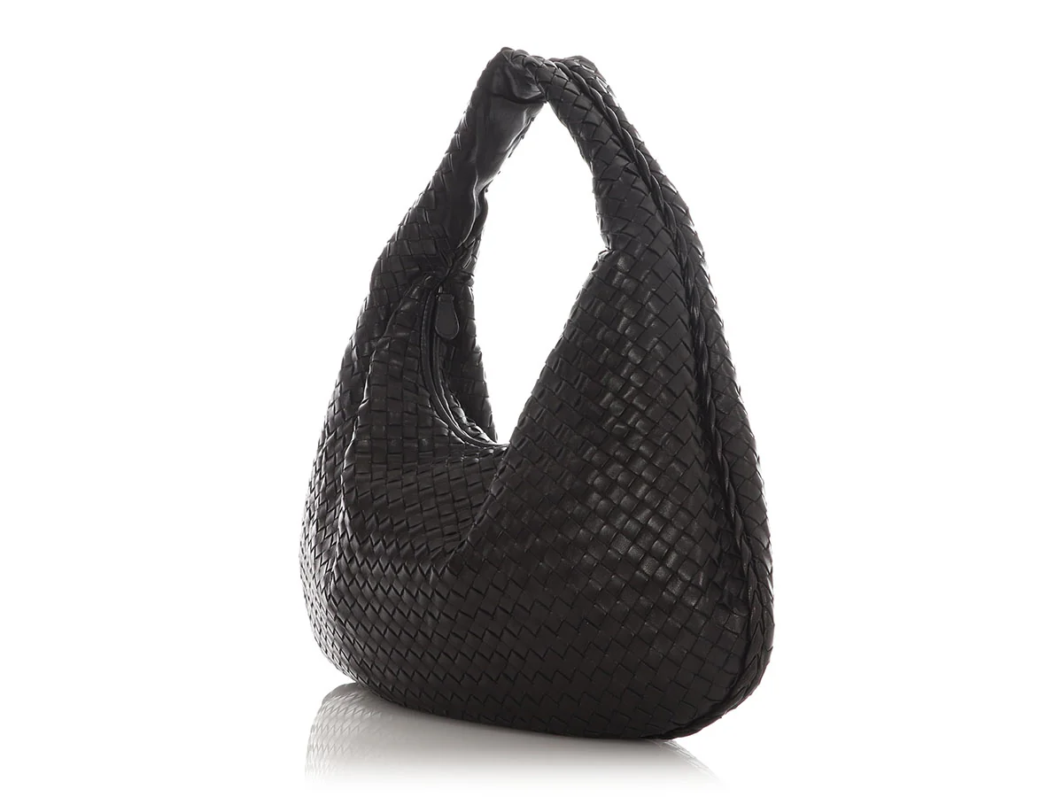 Bottega Veneta Medium Black Veneta Hobo - Image 3