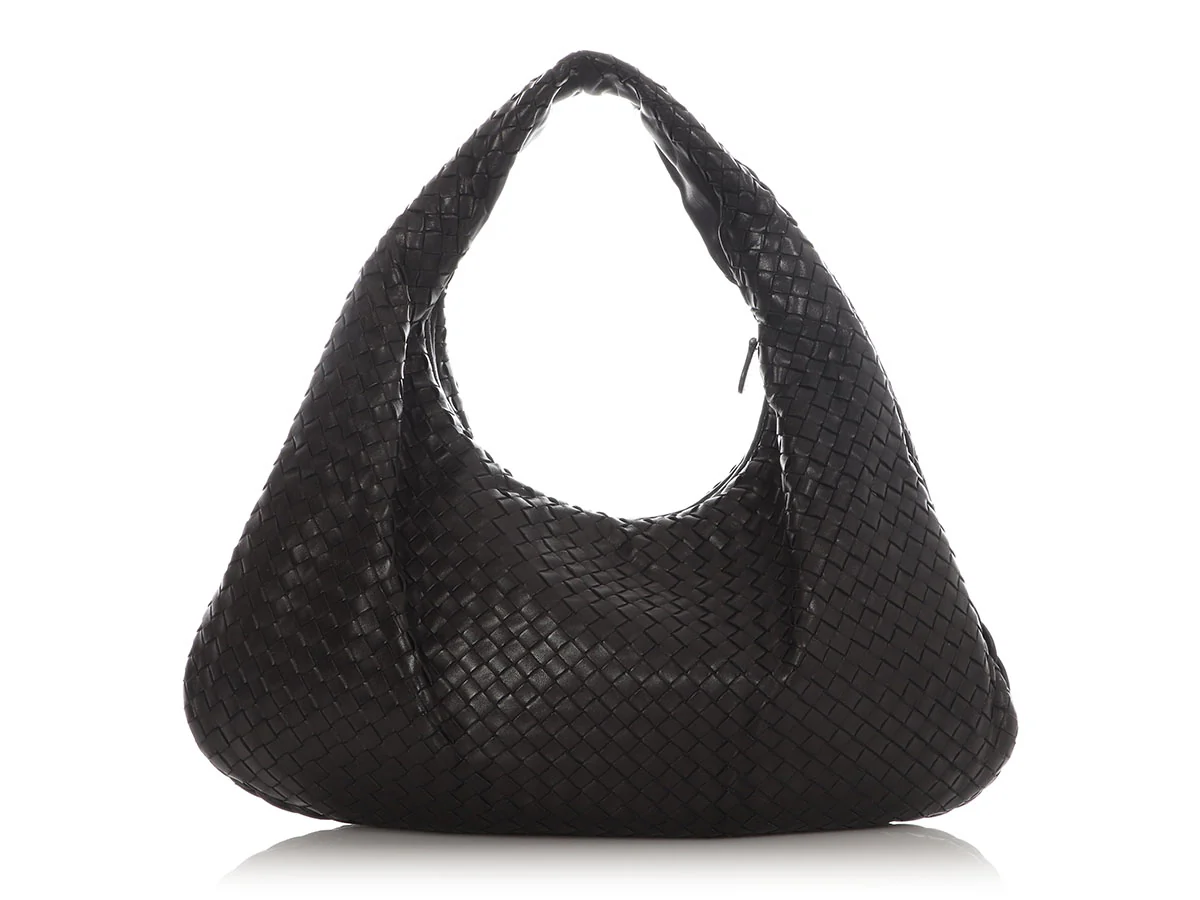 Bottega Veneta Medium Black Veneta Hobo - Image 4