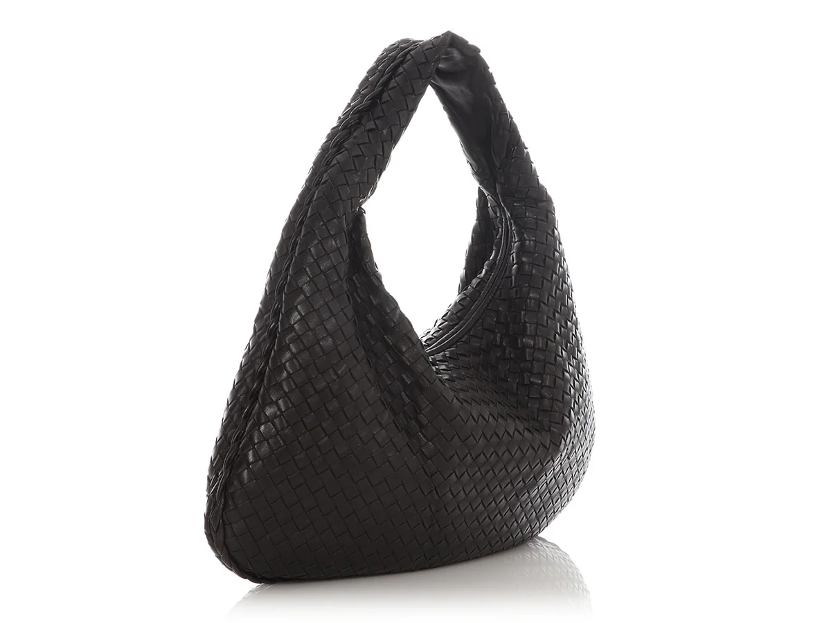 Bottega Veneta Medium Black Veneta Hobo - Image 5