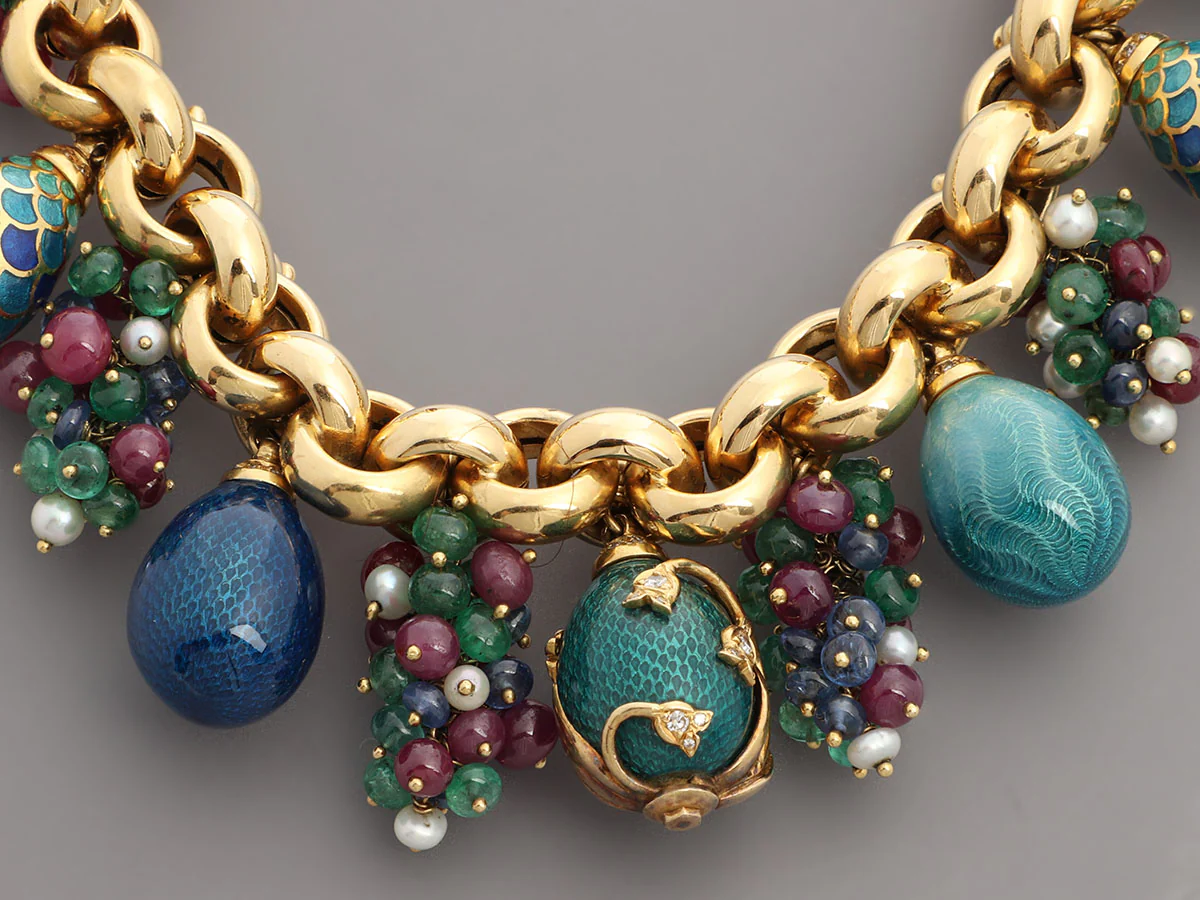 S. Vaggi 18K Yellow Gold Charm Bracelet - Image 5