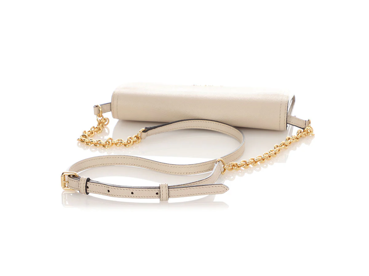 Burberry Cream Leather Clutch - Image 7