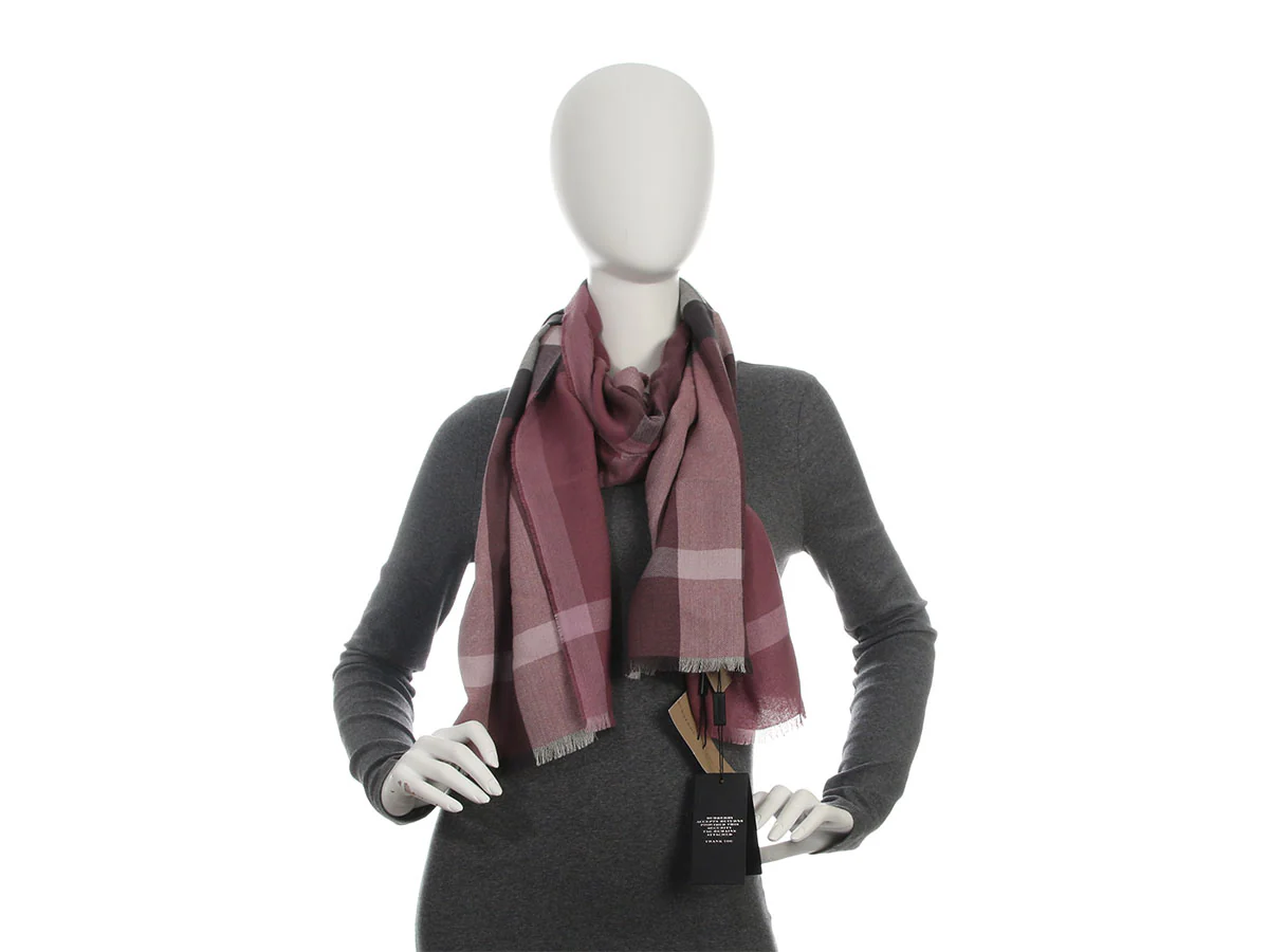Burberry Dusky Heather Cashmere Shawl - Image 3