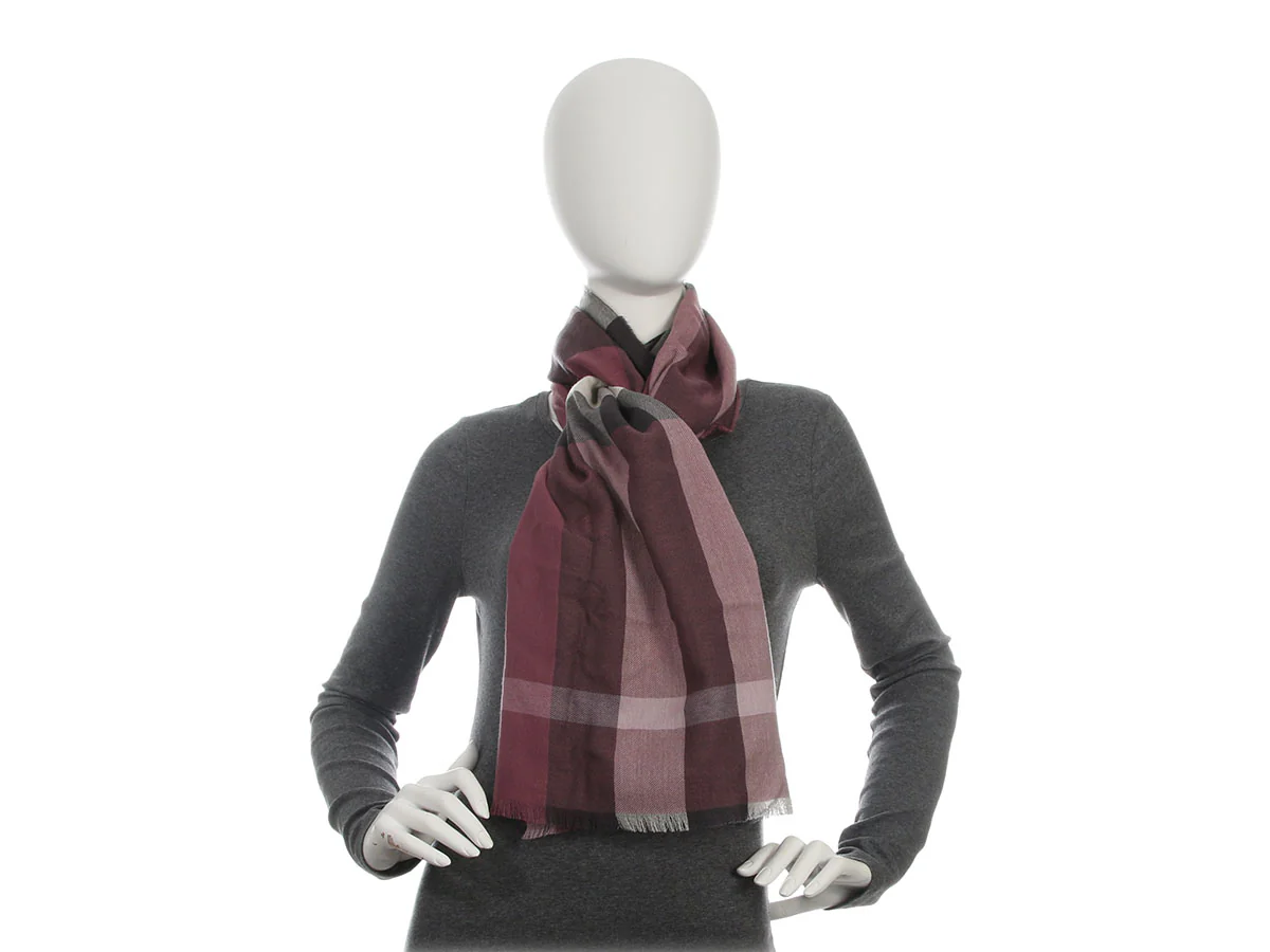 Burberry Dusky Heather Cashmere Shawl - Image 4