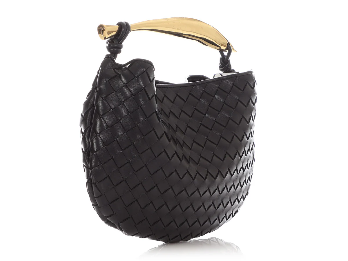 Bottega Veneta Small Black Intrecciato Leather Sardine Tote - Image 5
