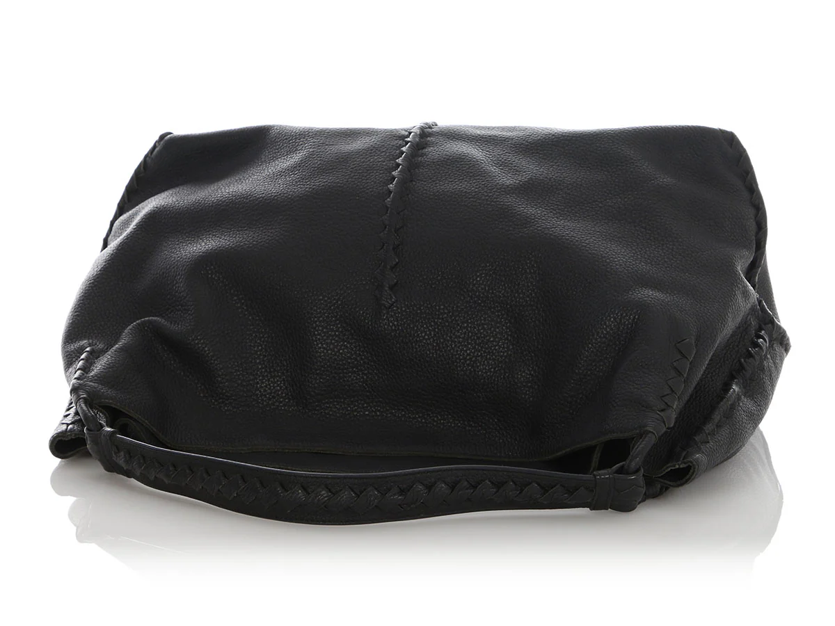 Bottega Veneta Black Cervo Loop Hobo - Image 7