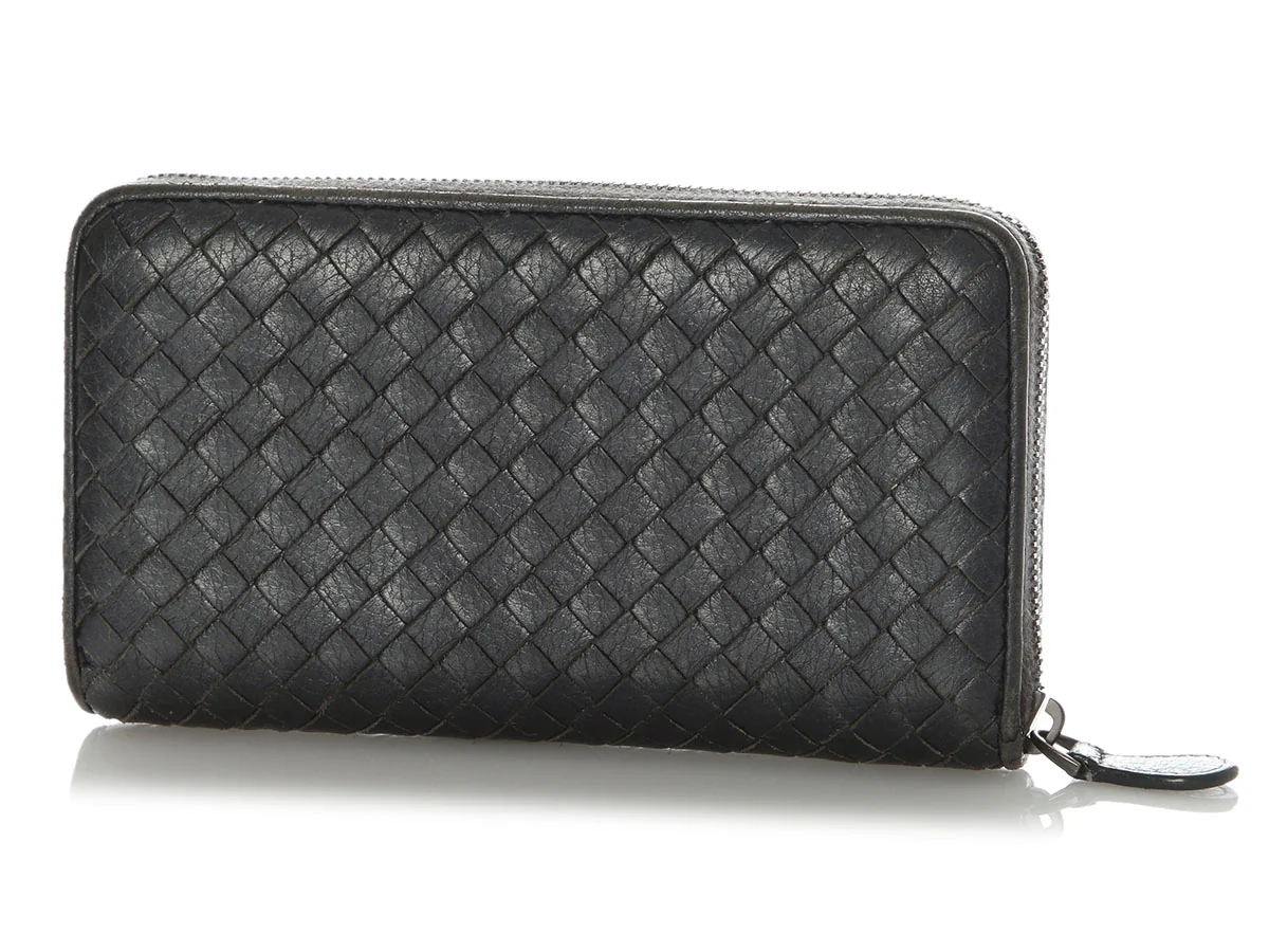 Bottega Veneta Anthracite Zip Around Continental Wallet - Image 2