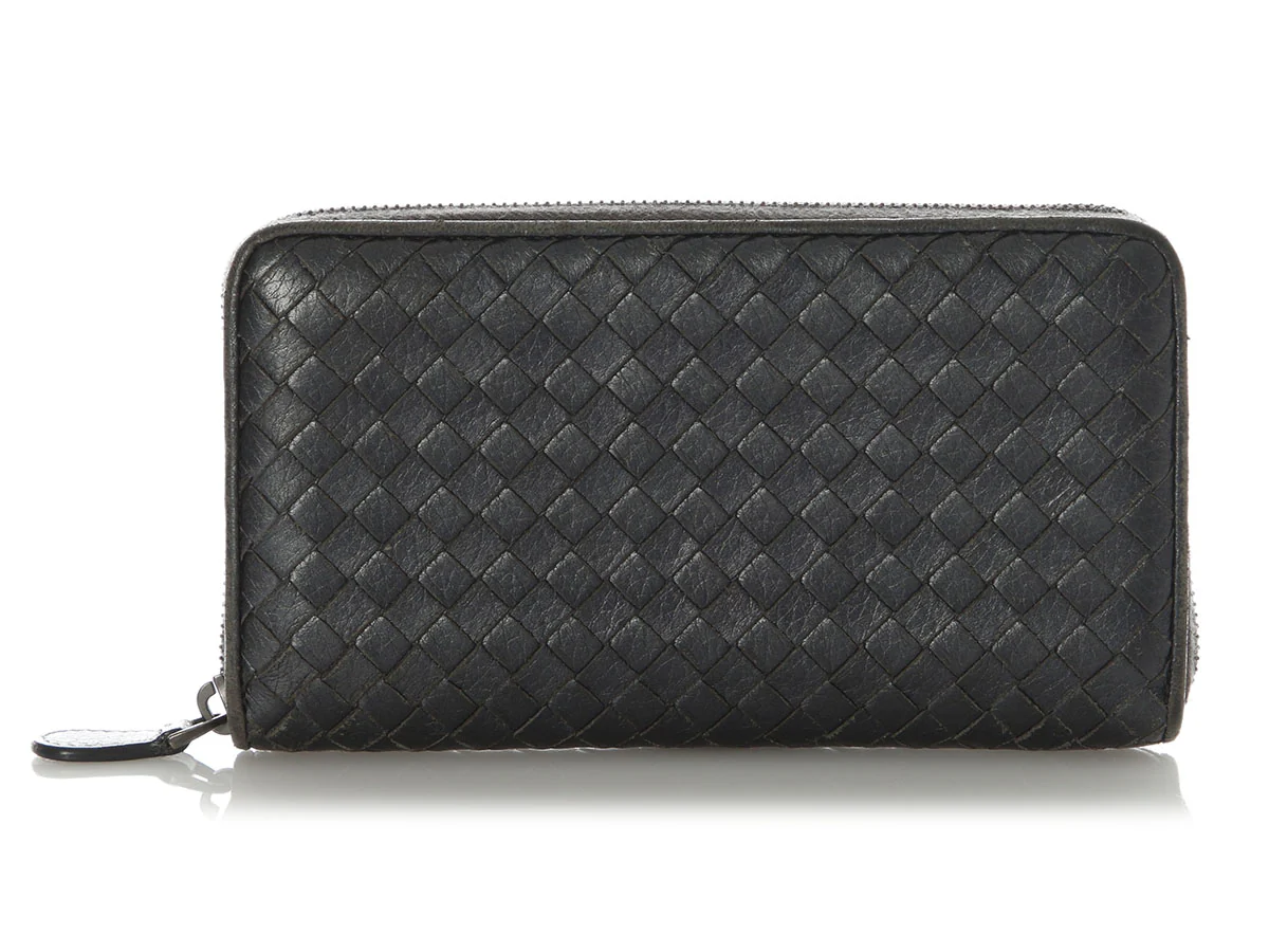 Bottega Veneta Anthracite Zip Around Continental Wallet - Image 4