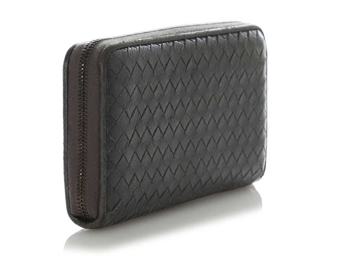 Bottega Veneta Anthracite Zip Around Continental Wallet - Image 5