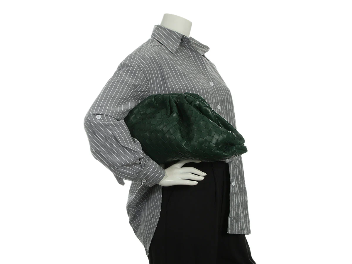 Bottega Veneta Green The Pouch Clutch - Image 9