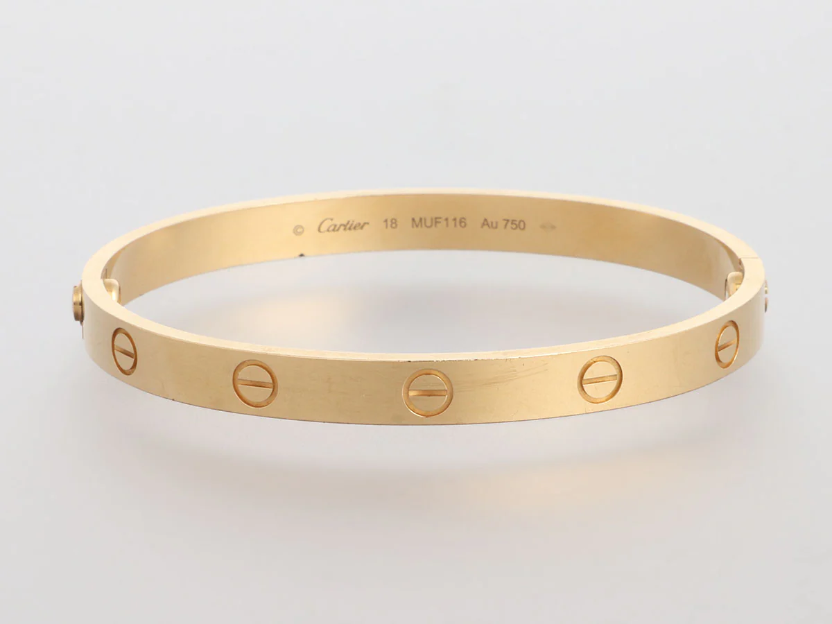 Cartier 18K Yellow Gold Classic Love Bracelet 18 - Image 2