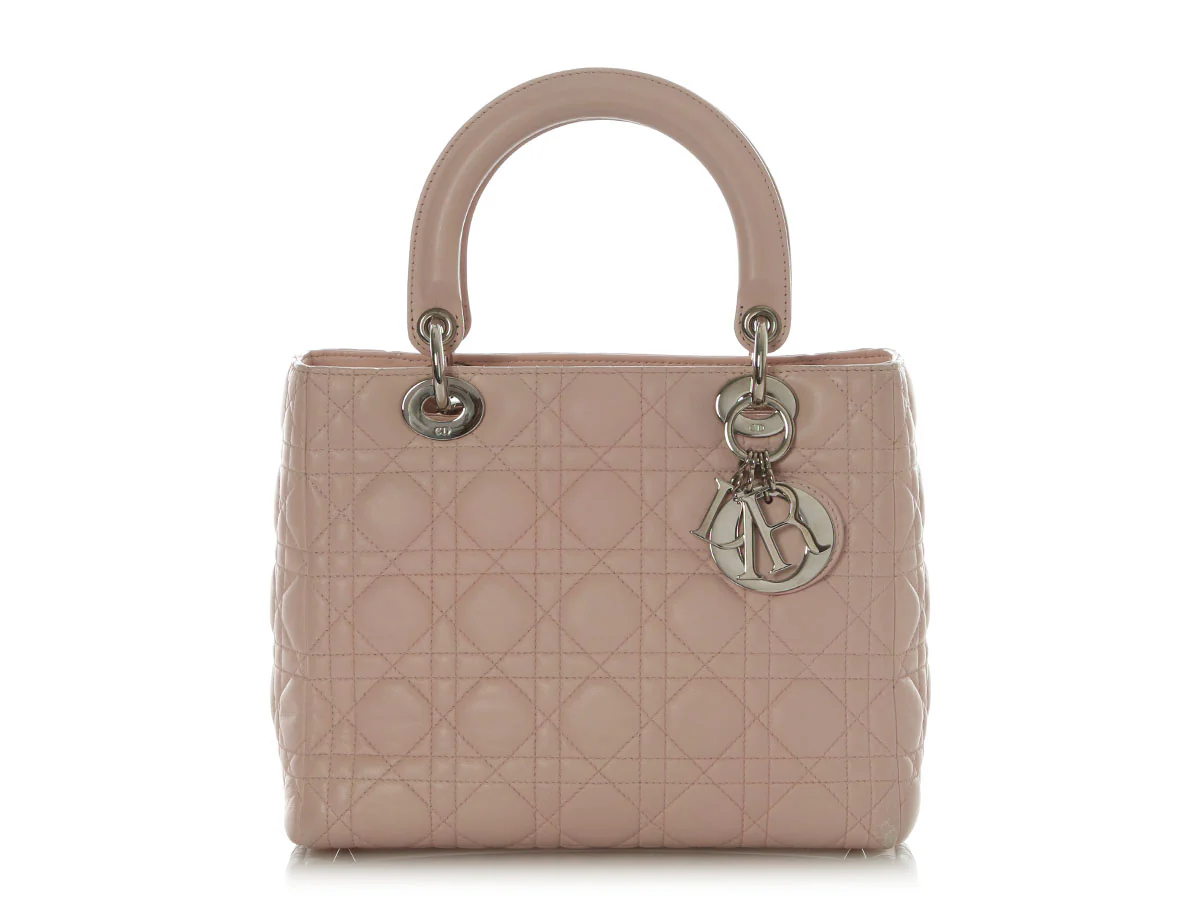 Dior Medium Pink Lambskin Lady Dior