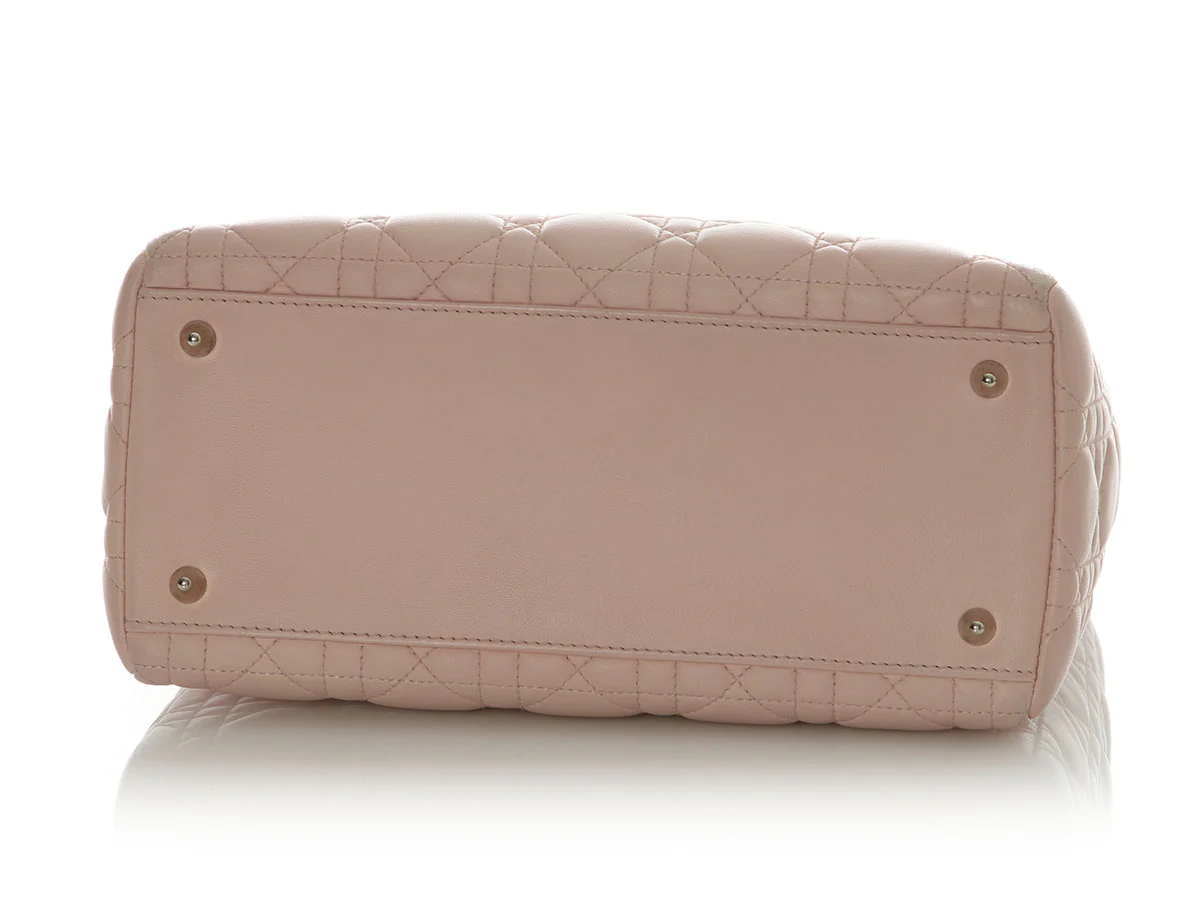Dior Medium Pink Lambskin Lady Dior - Image 6