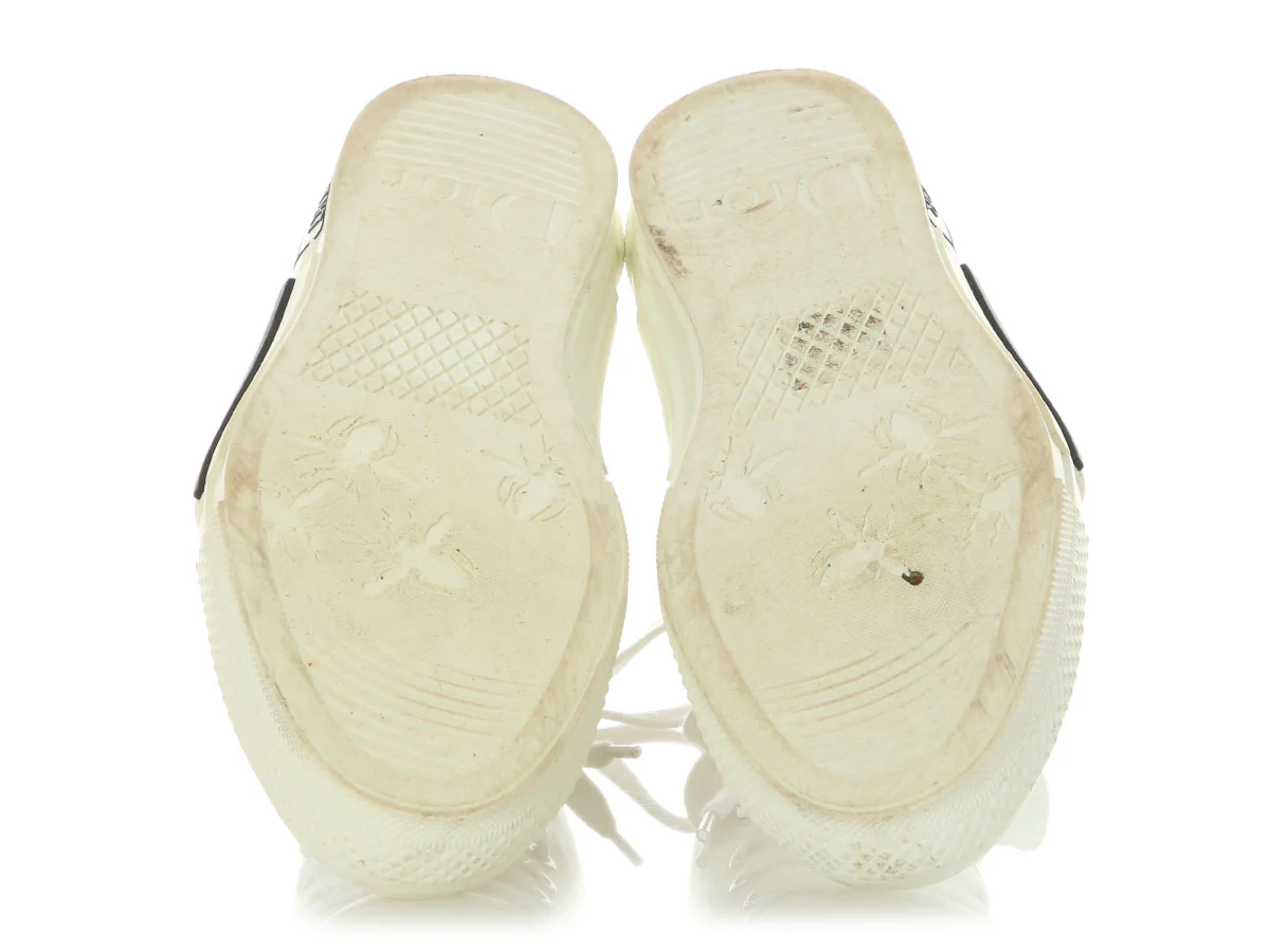 Dior White Oblique Transparency High-Top Sneakers - Image 6