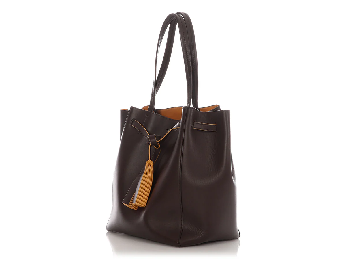 Celine Small Burgundy Tassel Cabas Phantom - Image 3
