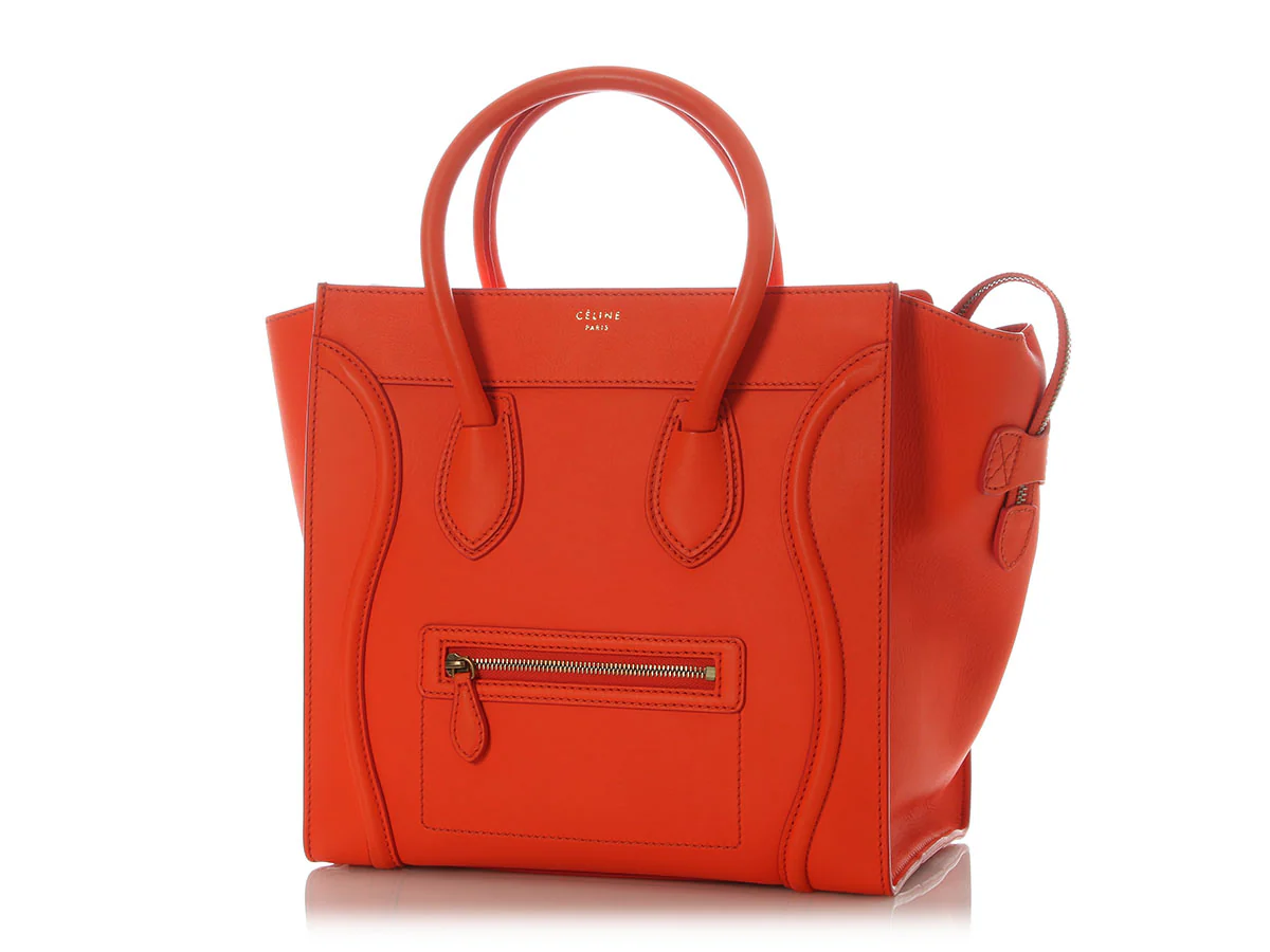 Celine Mini Orange Luggage - Image 2