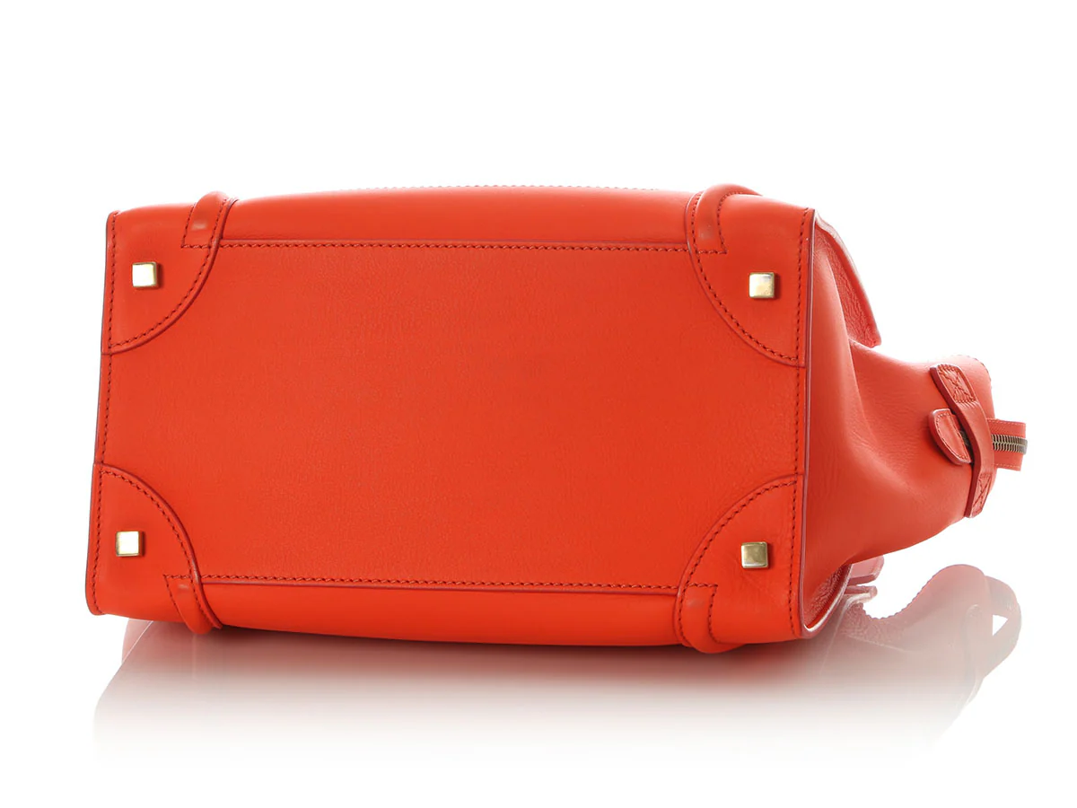 Celine Mini Orange Luggage - Image 6