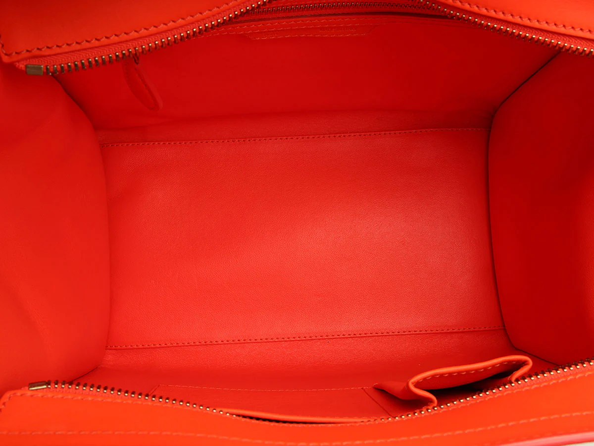 Celine Mini Orange Luggage - Image 8