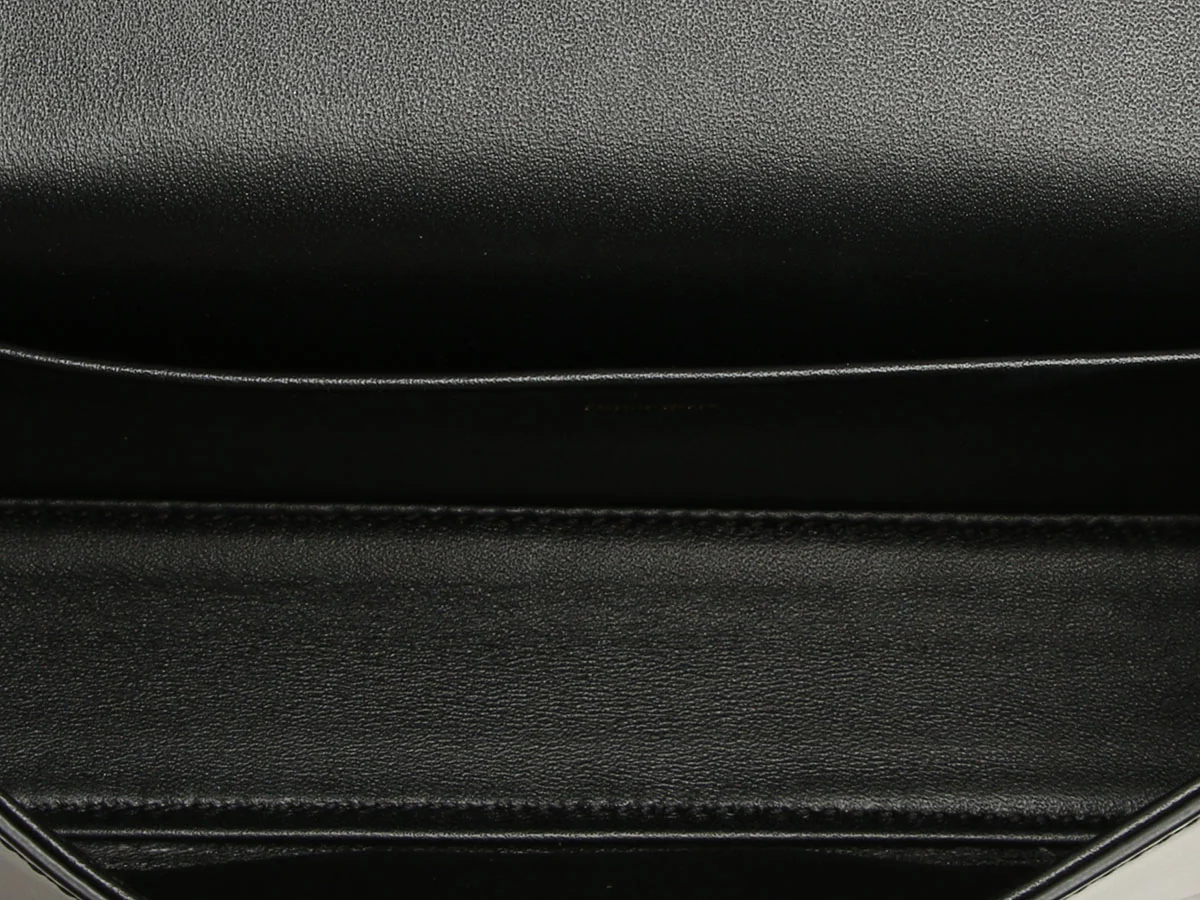 Celine Black Shiny Calfskin Claude Chain Shoulder Bag - Image 8