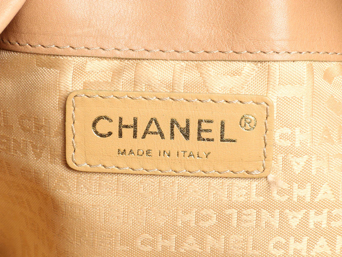 Chanel Tall Tan Bucket Bag - Image 9