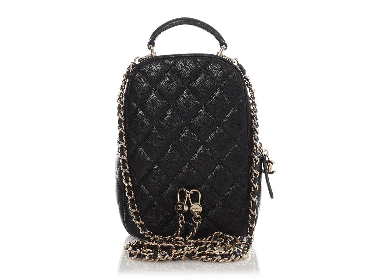 Chanel Mini Black Quilted Caviar Classic Backpack - Image 6