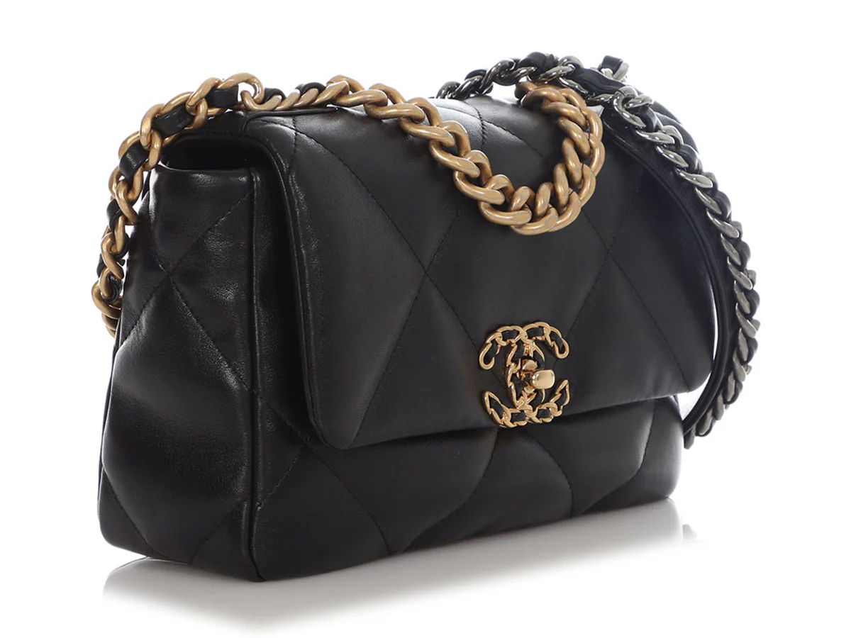 Chanel Small Black Quilted 19 Flap - Image 6