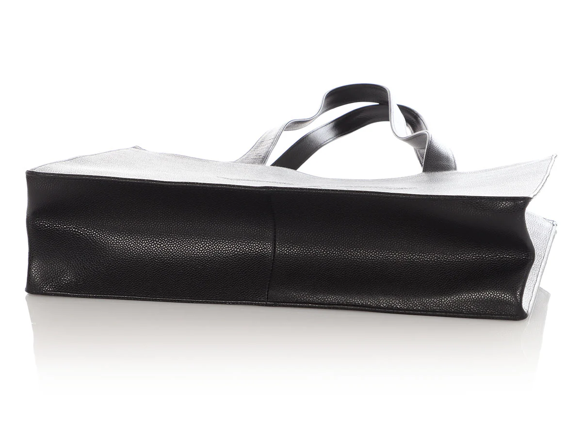 Chanel Vintage XL Black Caviar Tote - Image 7