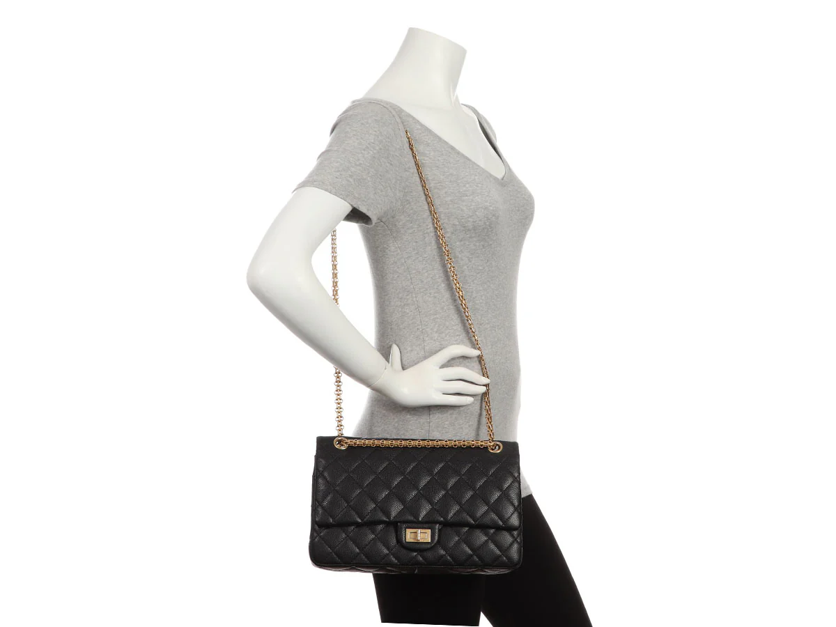 Chanel Black Quilted Caviar Reissue 226 - Image 10