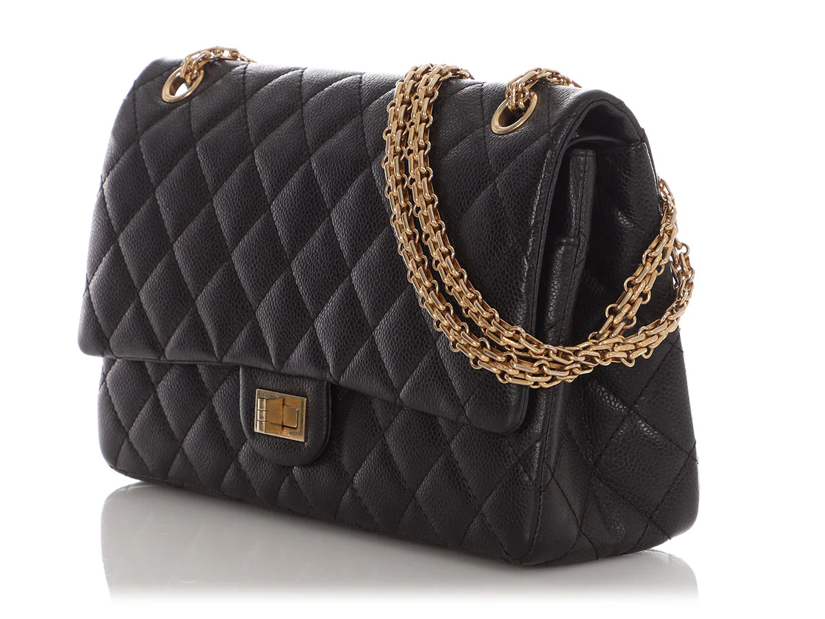 Chanel Black Quilted Caviar Reissue 226 - Image 4