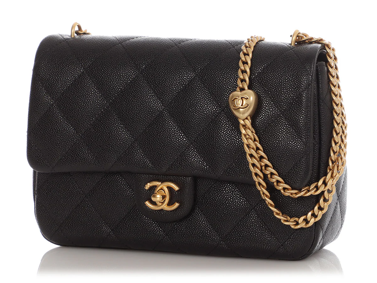 Chanel Medium Black Caviar Sweetheart Crush Flap - Image 3